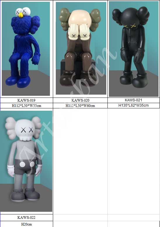 Custom Indoor Handmade Resin Sculpture Statue Kaws Toy Figure for Holiday -  China Resin Kaws Statue and Resin Kaws Sculpture price