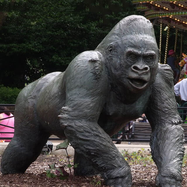 Ape Life-Size Gorilla Sculpture Replica Statue