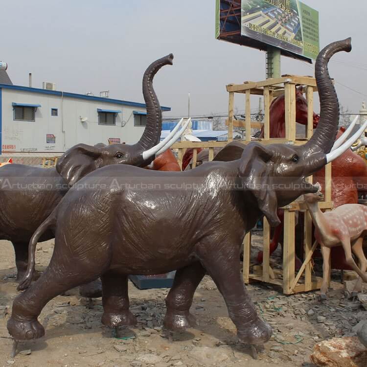 large outdoor elephant statues