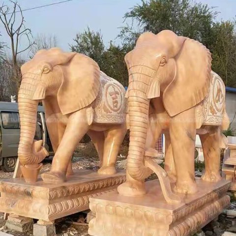 Marble granite animal sculpture stone dog elephant lion horse