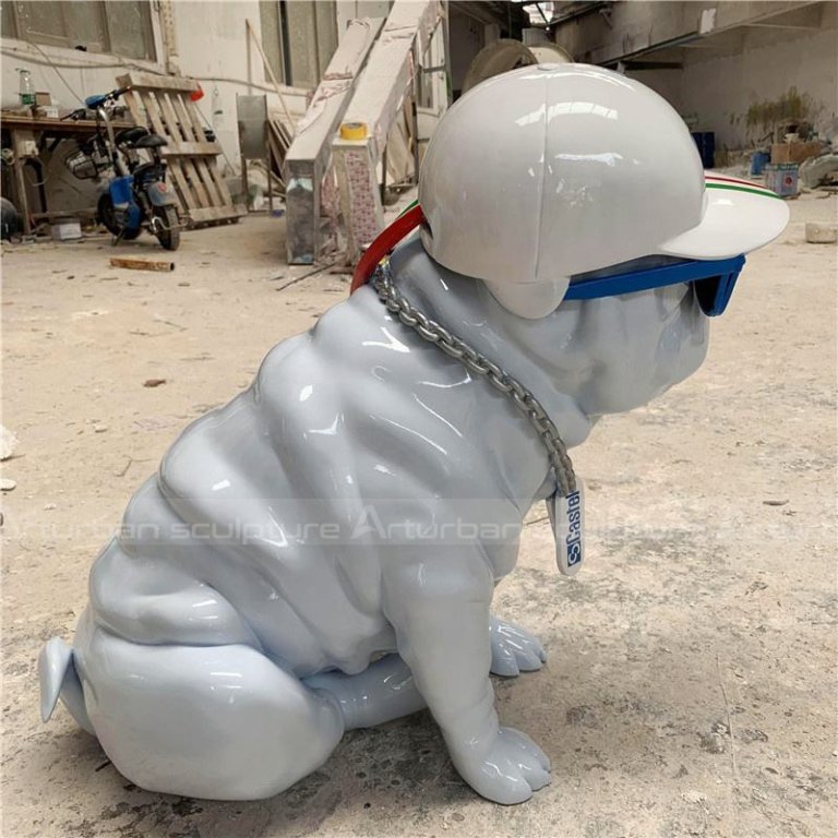 Fiberglass Bulldog Statue