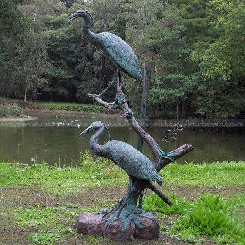 Blue Heron Statues for Ponds