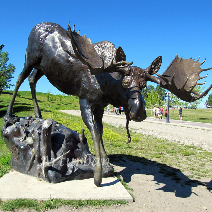 outdoor deer statue