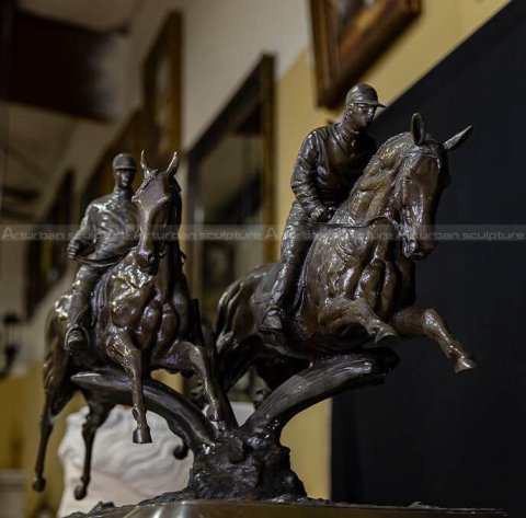 horse and rider statue