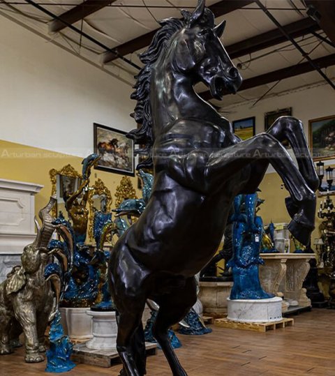bronze western horse statues