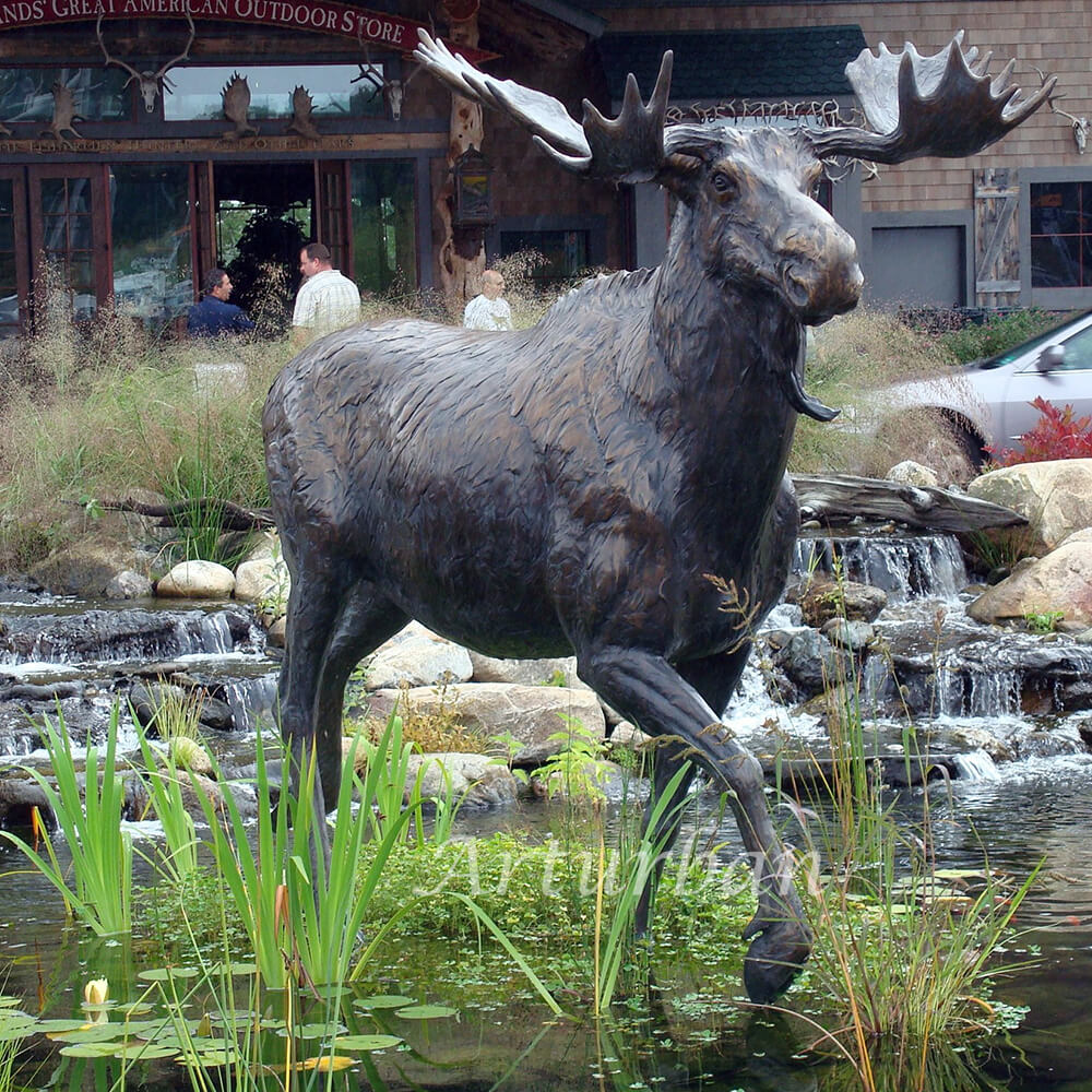 outdoor deer statues