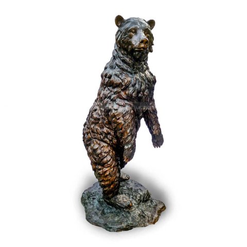 standing black bear statue