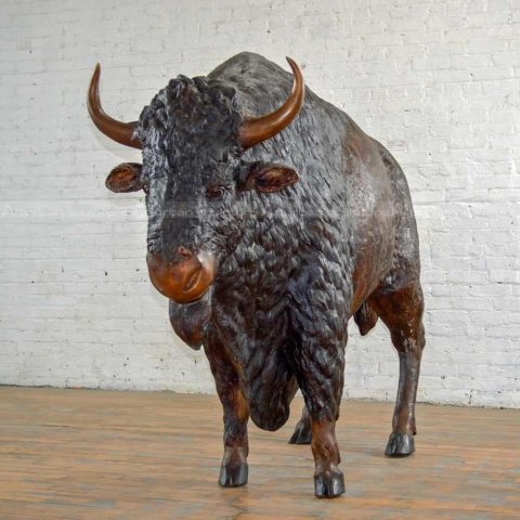 bison bronze sculpture