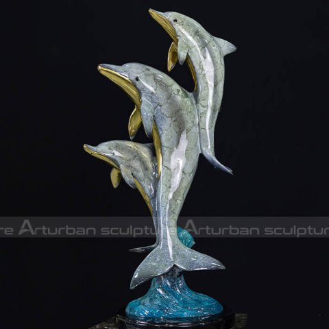 dolphin statues