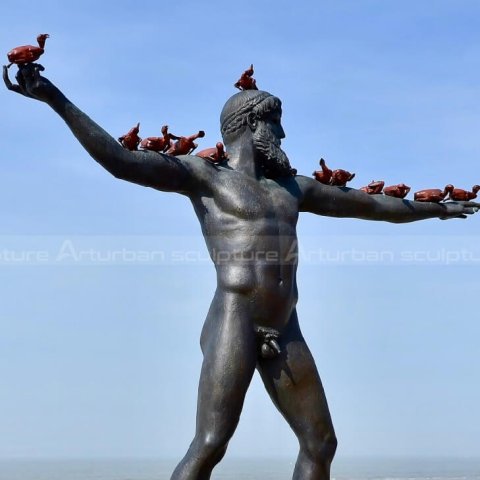 Sculpture of Poseidon and the Dove
