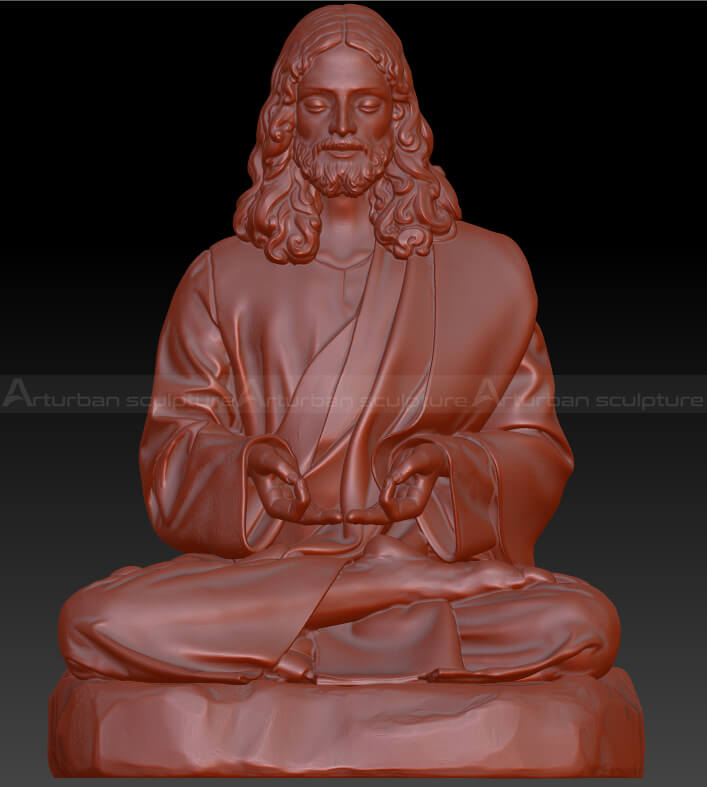statue of jesus clay mold