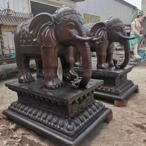 antique bronze elephant sculpture