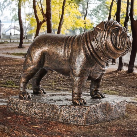 bronze bulldog statue for sale