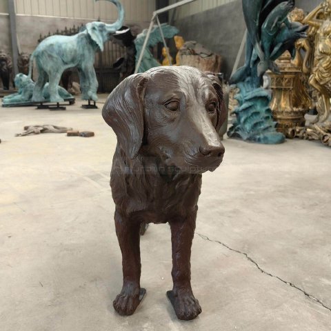 bronze dog figurine