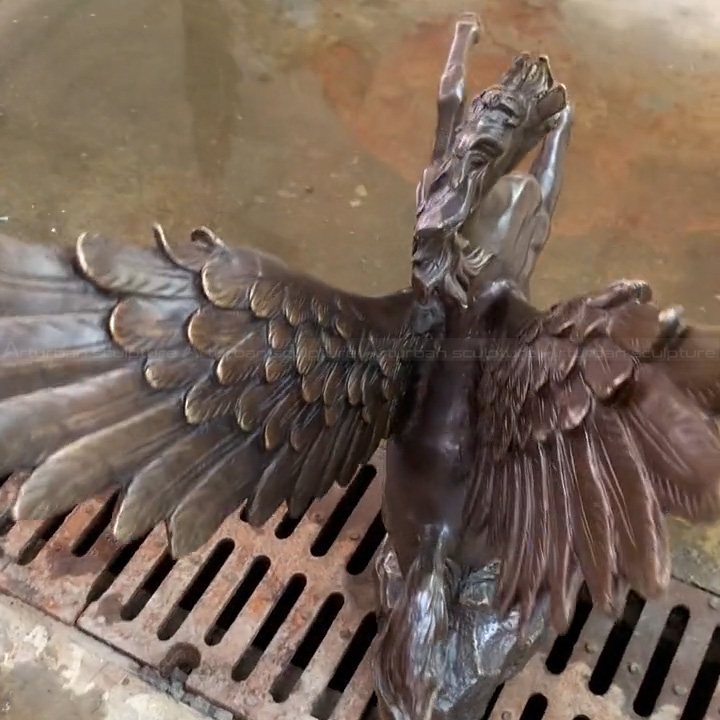 bronze pegasus statue