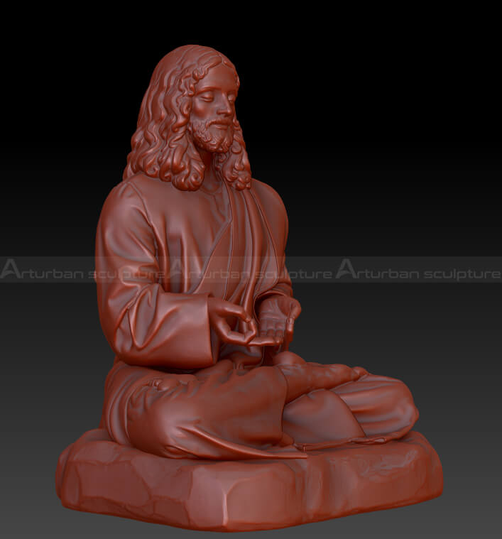 statue of jesus clay mold