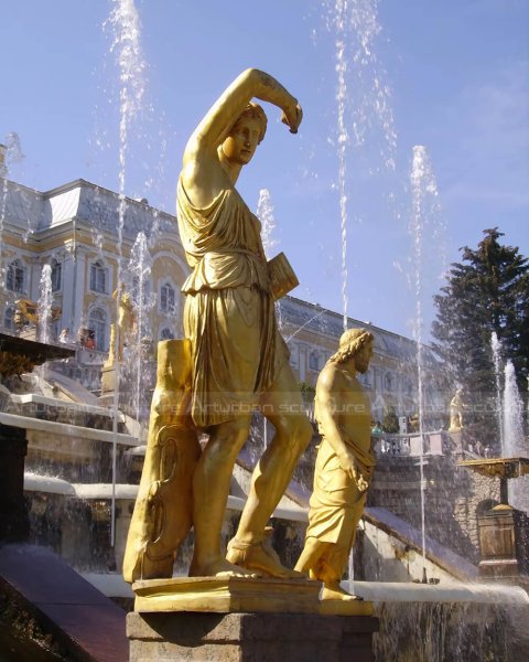gold greek statue
