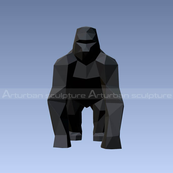 Geometric Gorilla Statue
