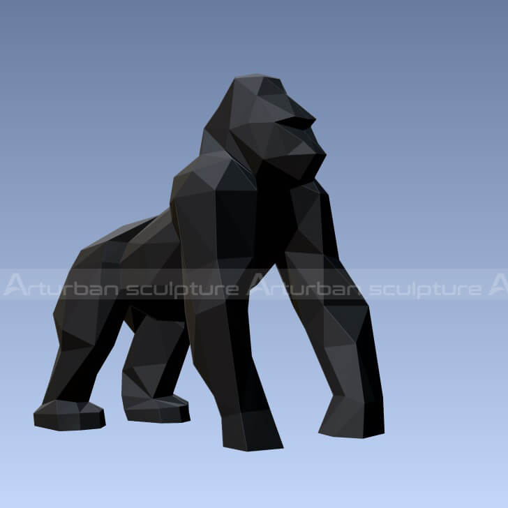 Geometric Gorilla Sculpture
