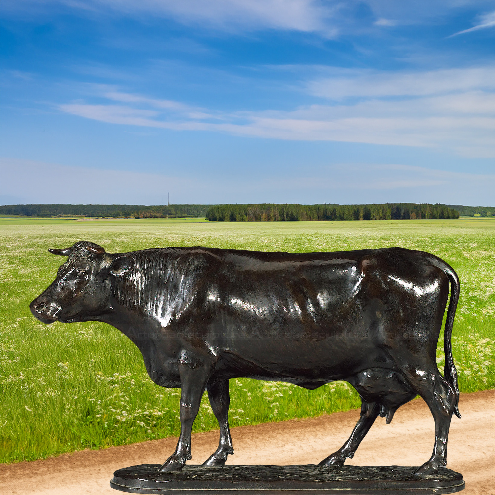 holstein cow statue