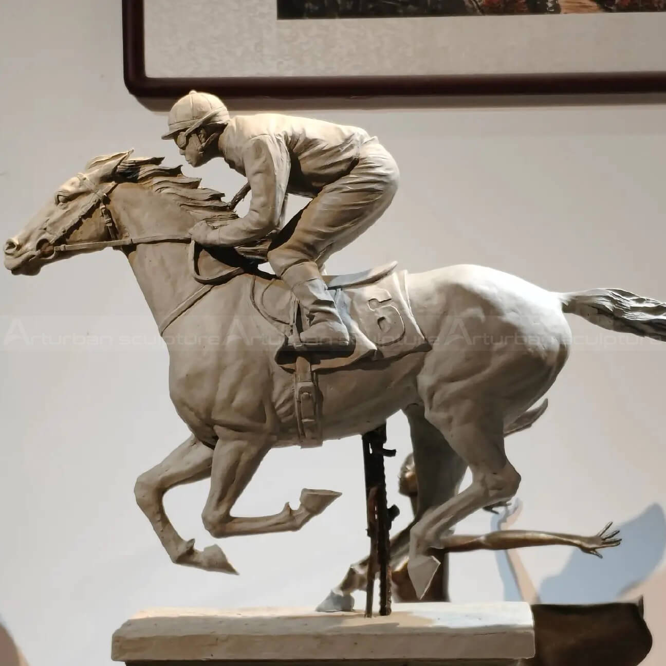 horse racing art statues