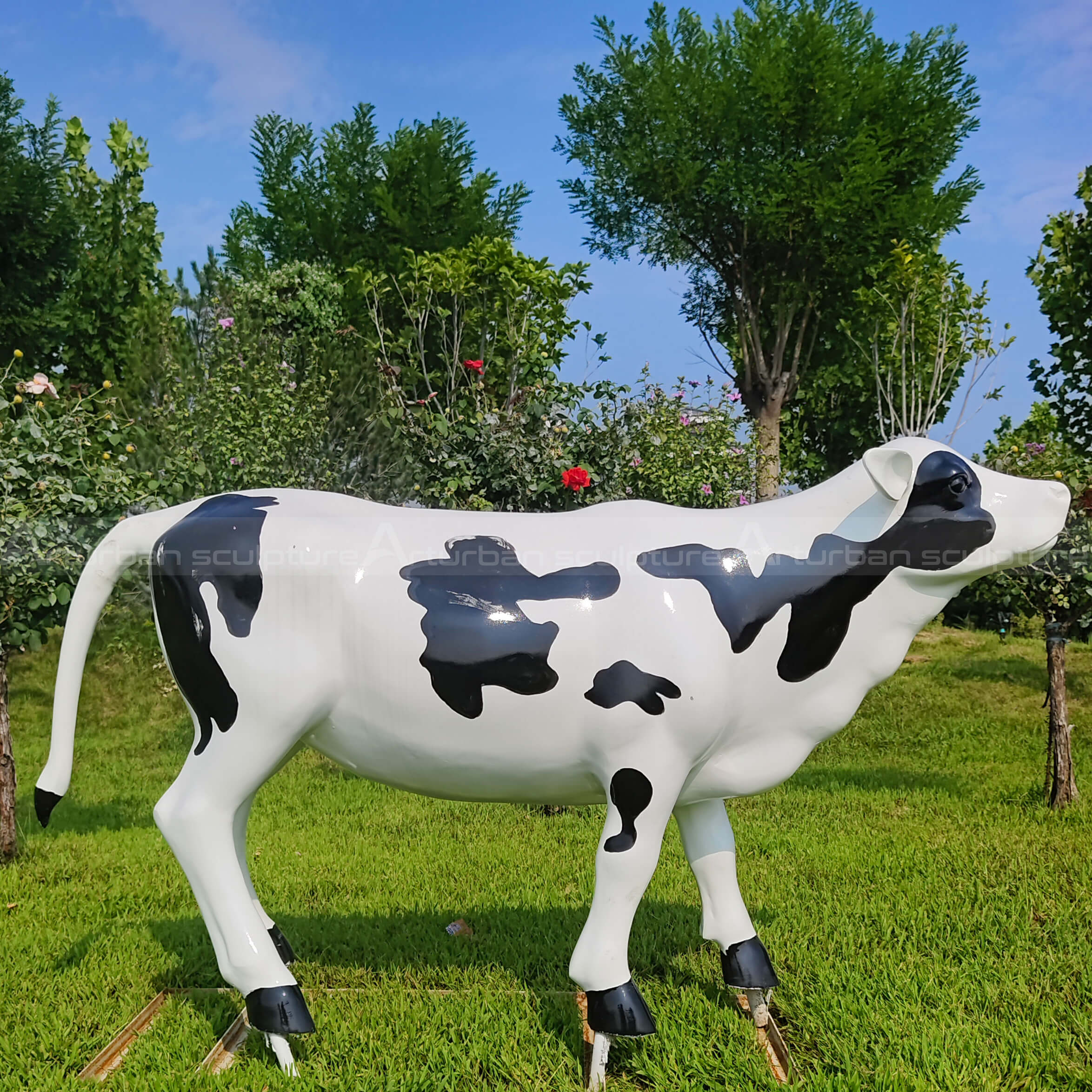 large cow sculpture