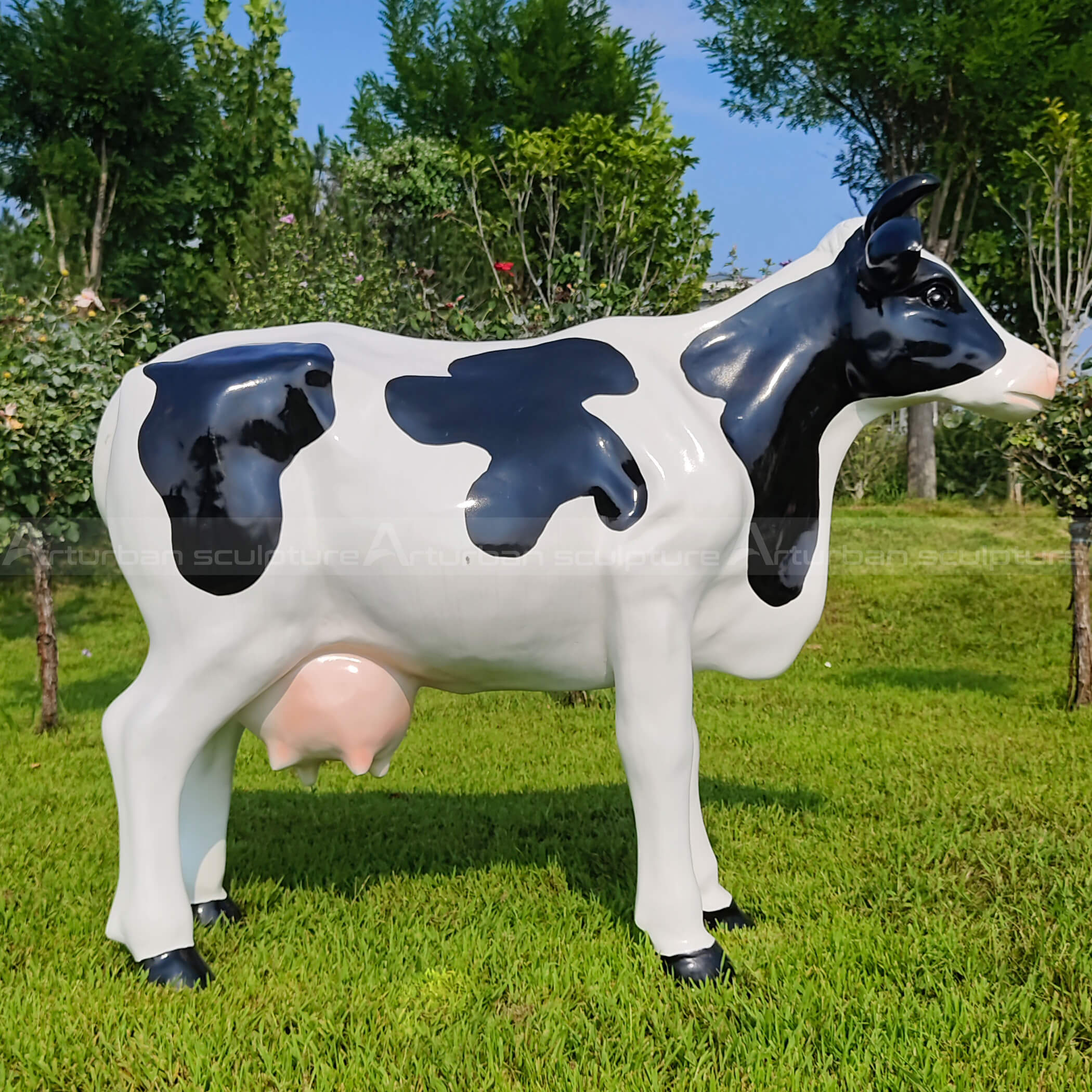 large cow sculpture