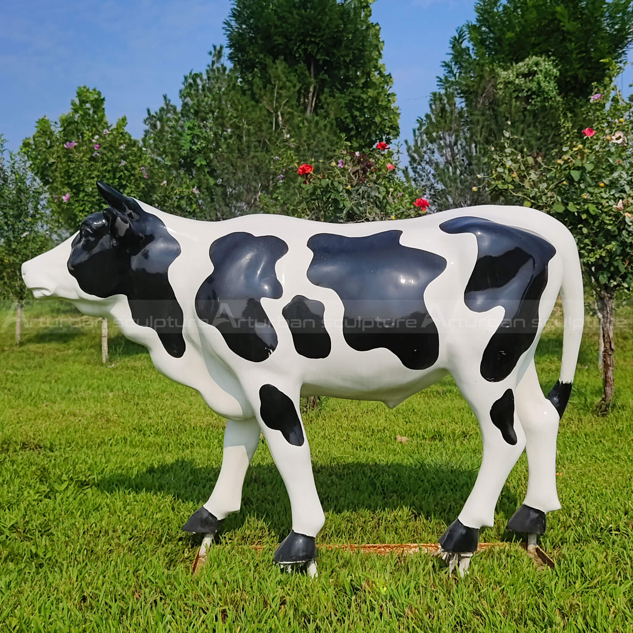 large cow sculpture