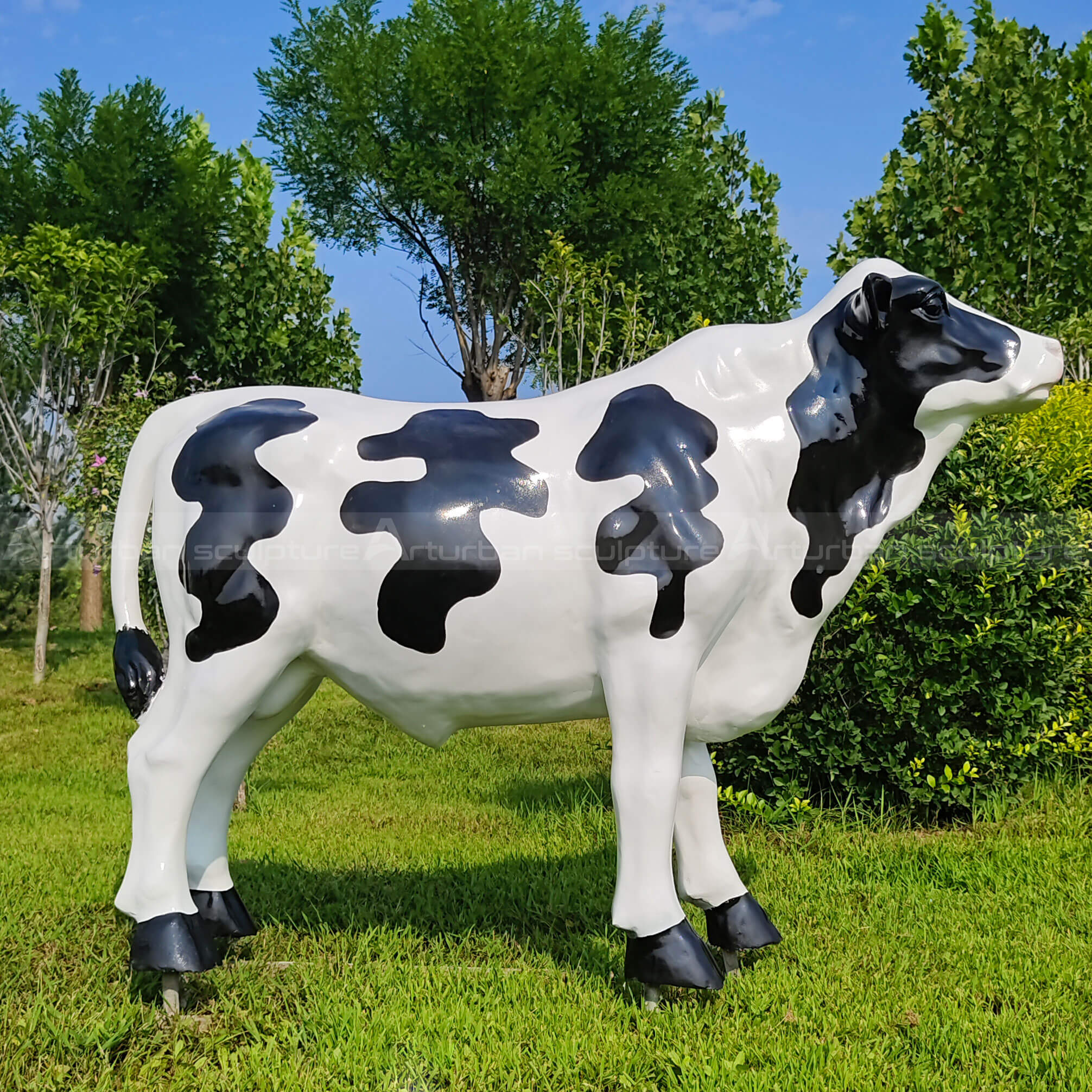 large cow sculpture