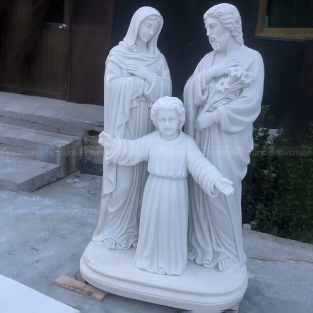 holy family marble statue