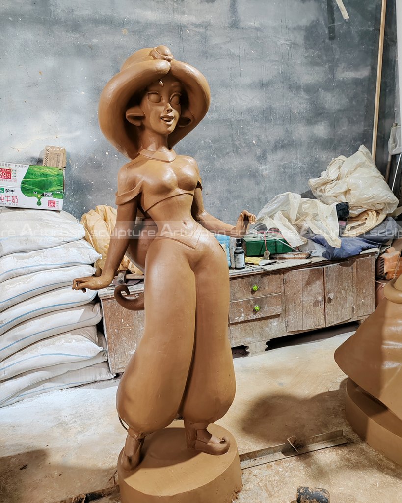 jasmine statue clay mold