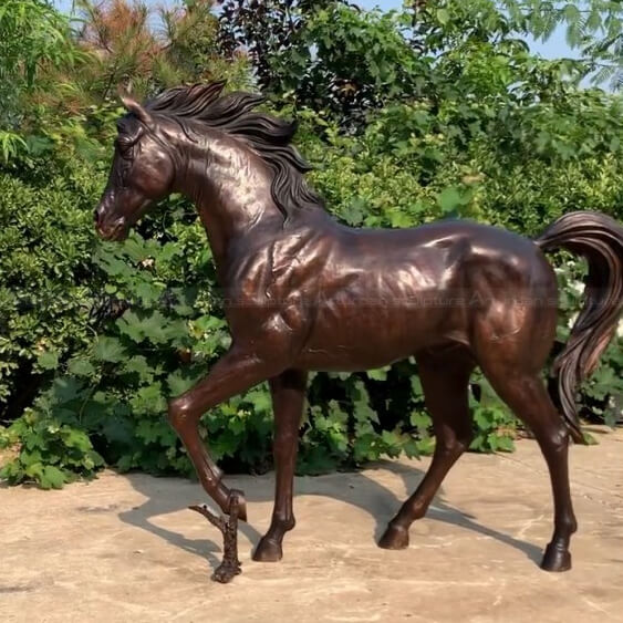 bronze stallion statue