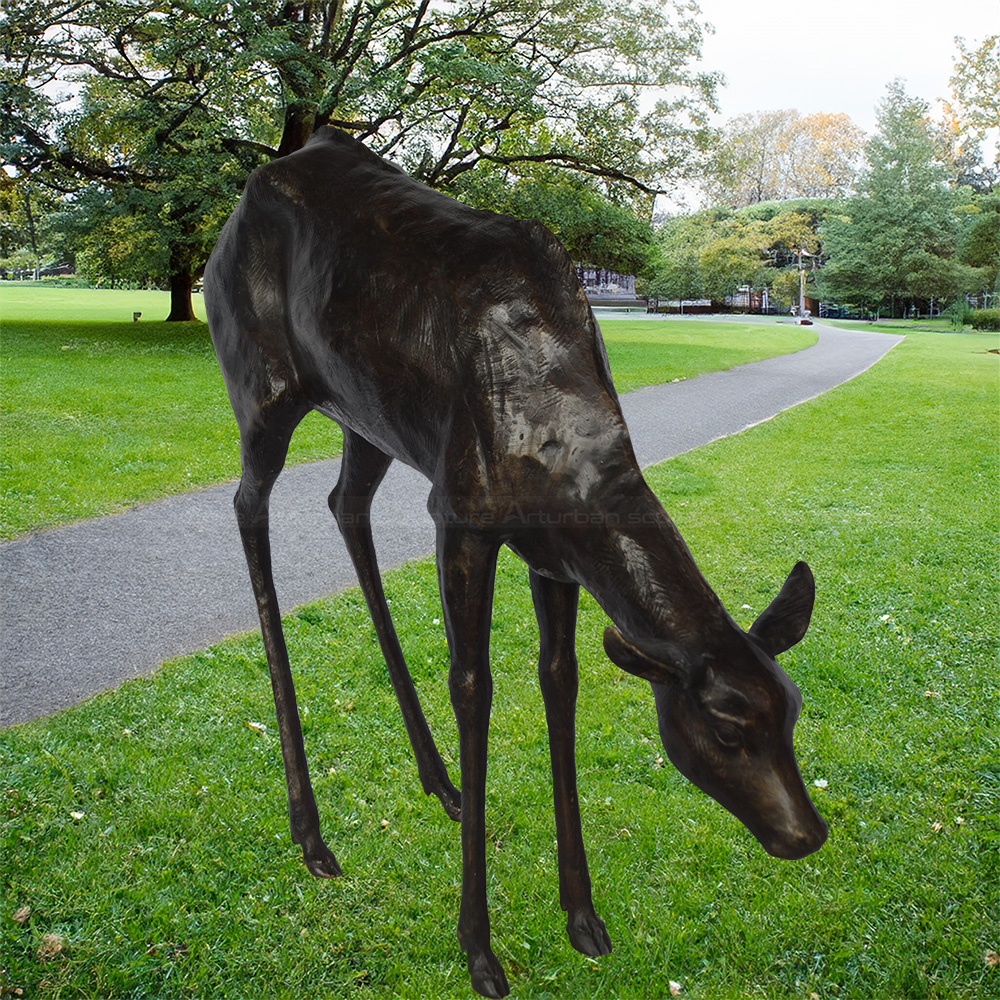 Bronze Deer Garden Statue