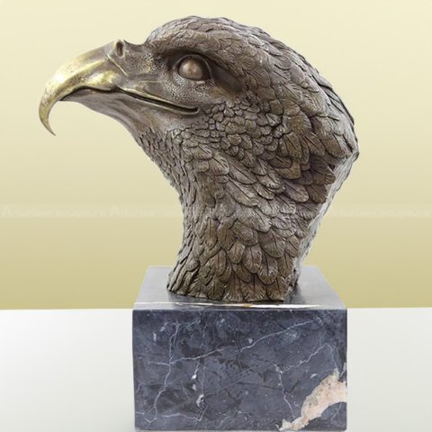 Bronze Eagle Head Statue