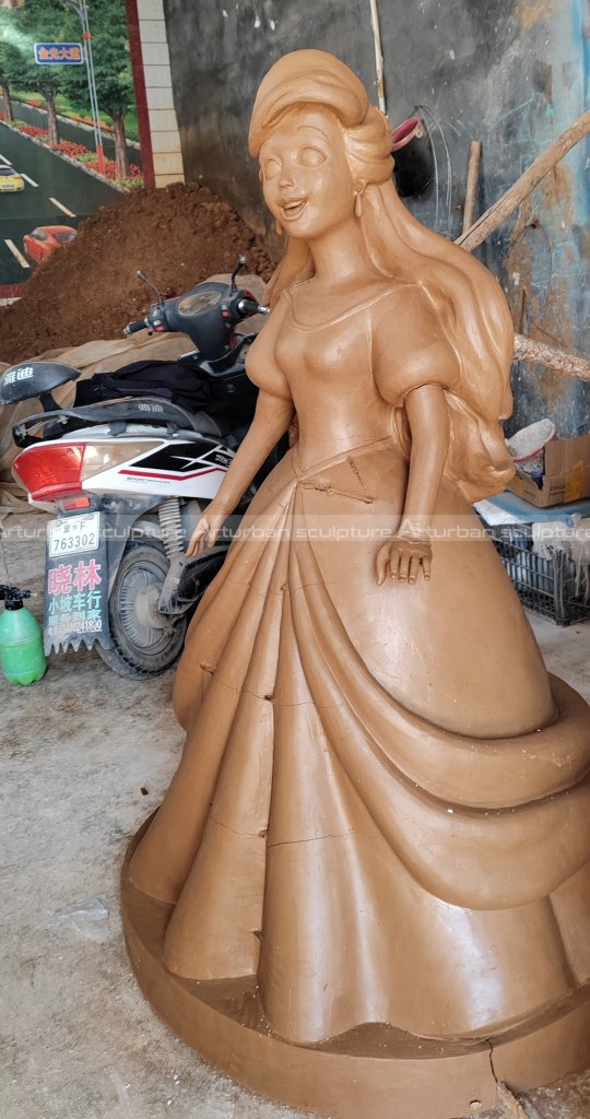 ariel disney statue clay mold