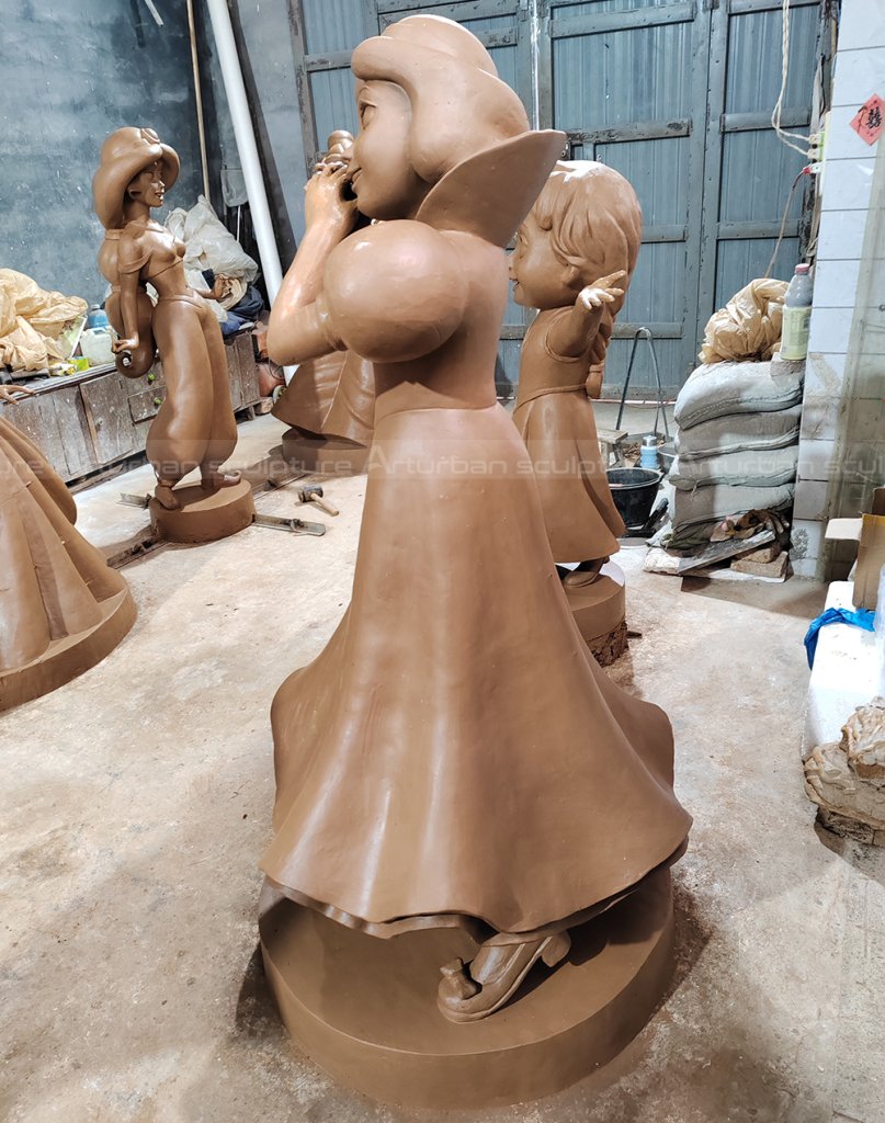 Snow White statue clay mold