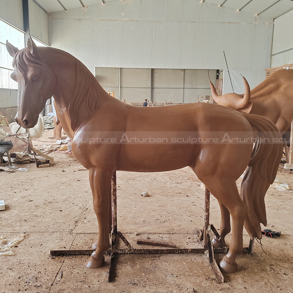 iron horse sculpture clay mold