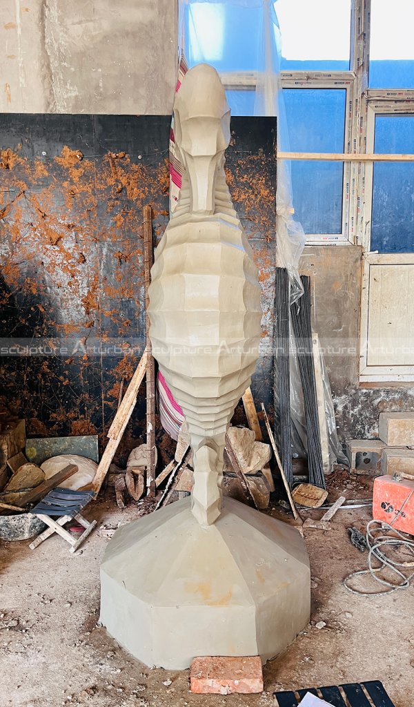 seahorse statue clay mold