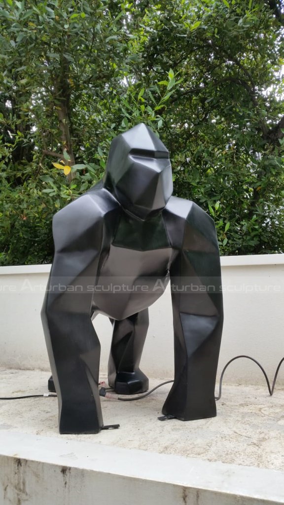 Stainless steel Geometric Gorilla Statue