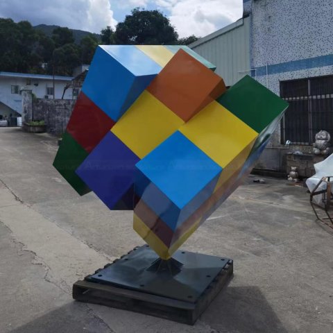 rubik's cube sculpture