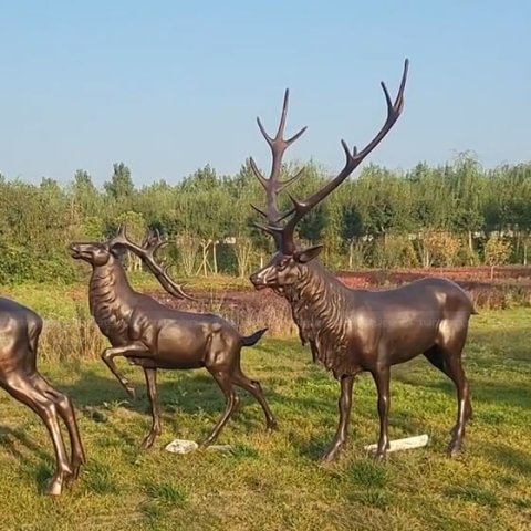 large elk statue