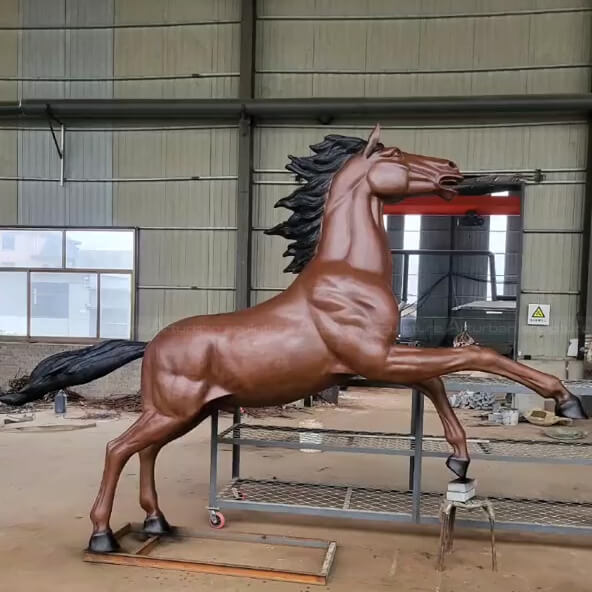 brown horse statue