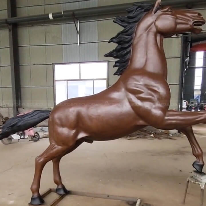 brown horse statue