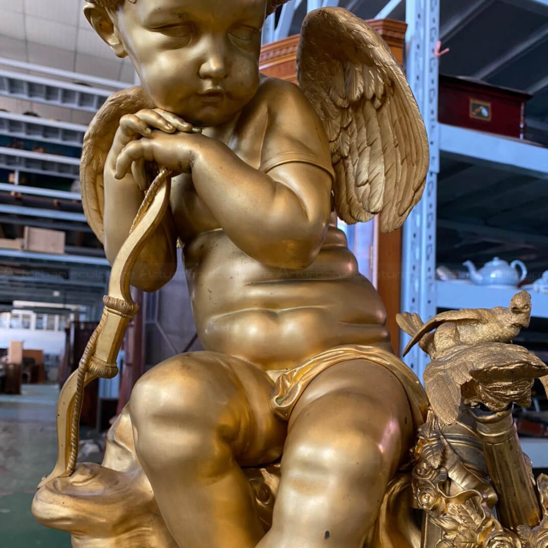 Gold Cupid Statue