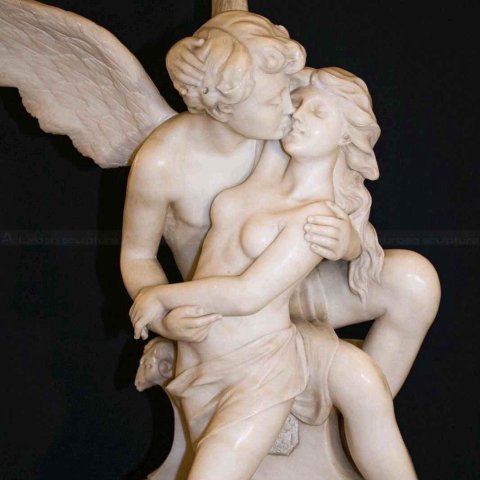 cupid kissing psyche sculpture