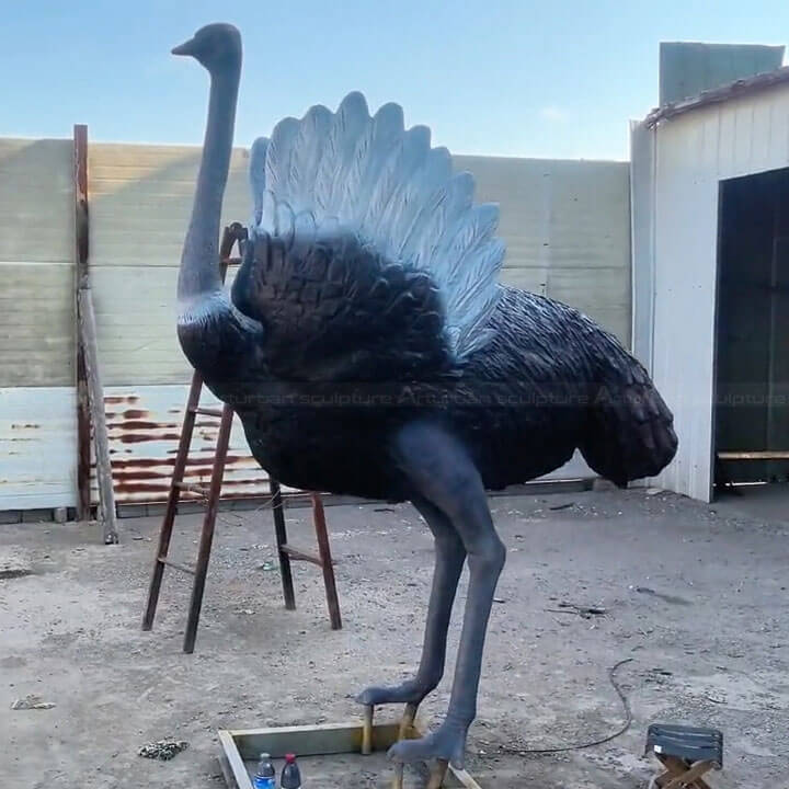 life size ostrich statue