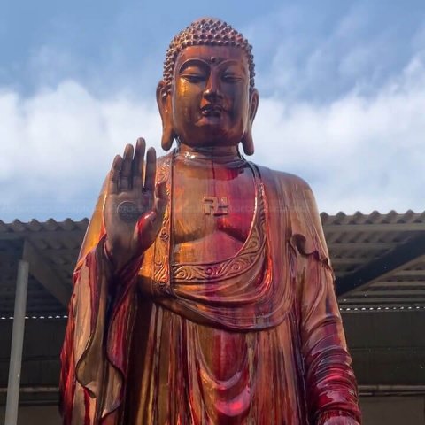 Standing Buddha Garden Statue