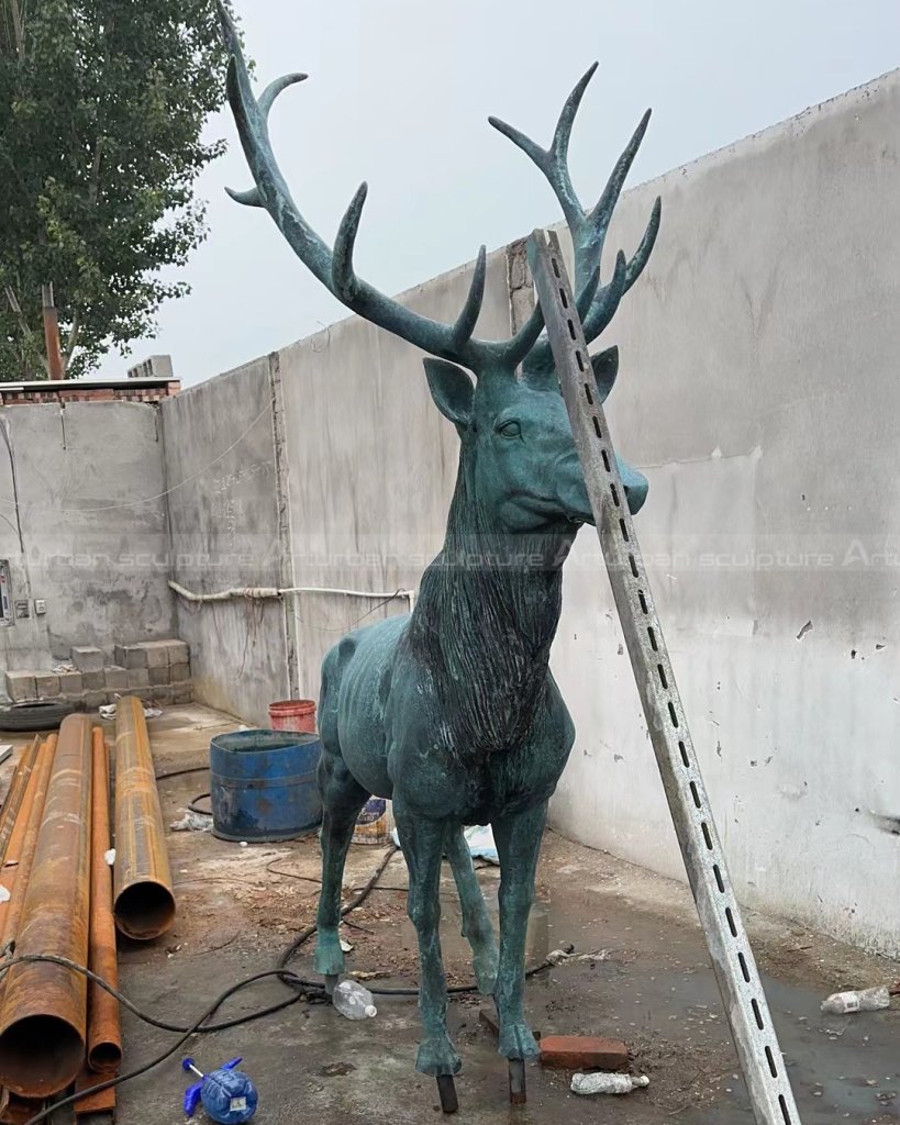 Metal Elk Sculpture