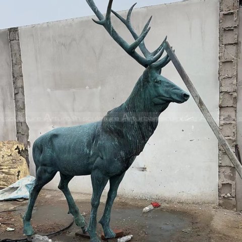 Metal Elk Sculpture