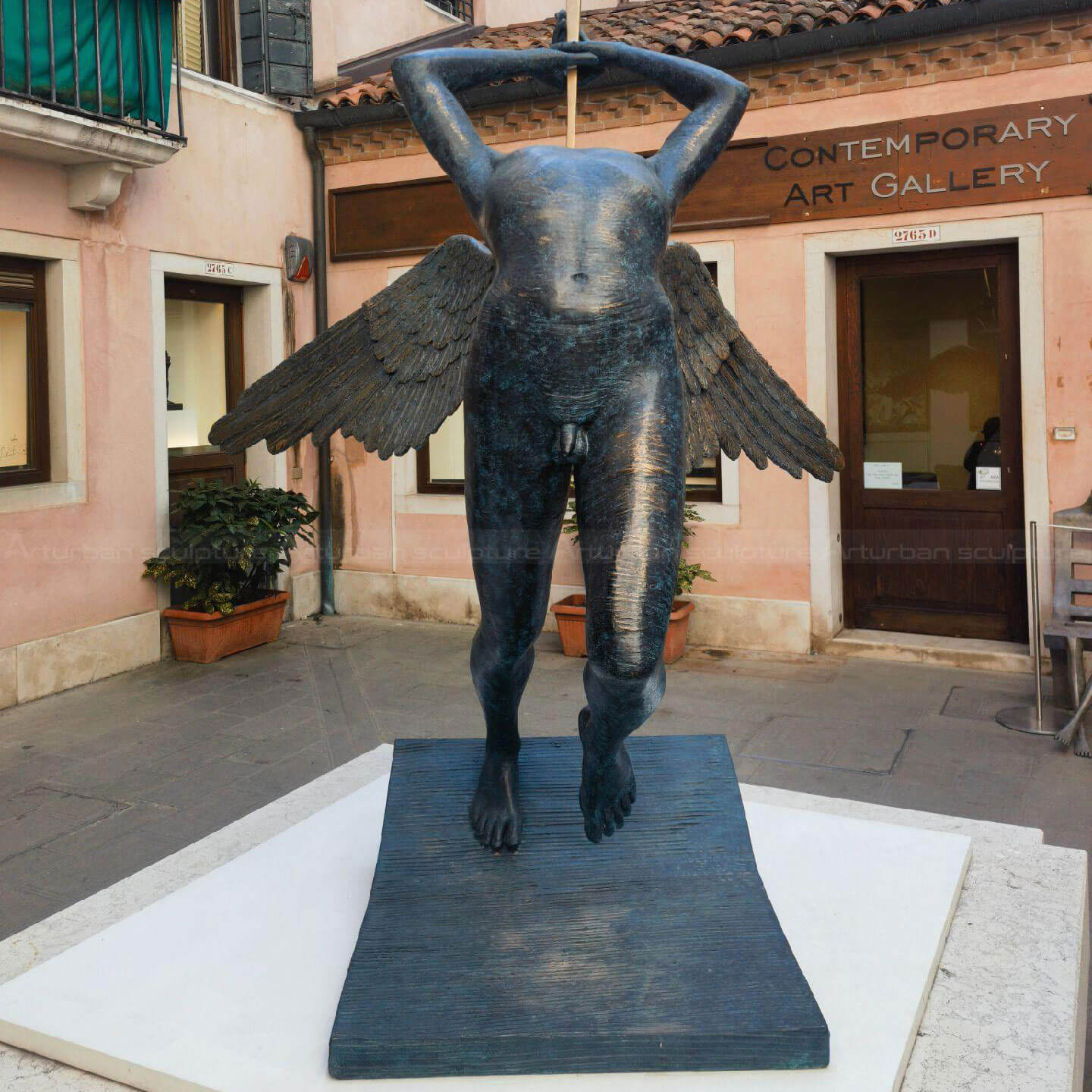 Angel Blowing Trumpet Statue